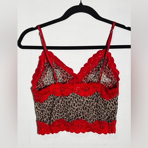 Rampage cheetah / red lace intimate top. slightly transparent medium - Picture 2 of 5
